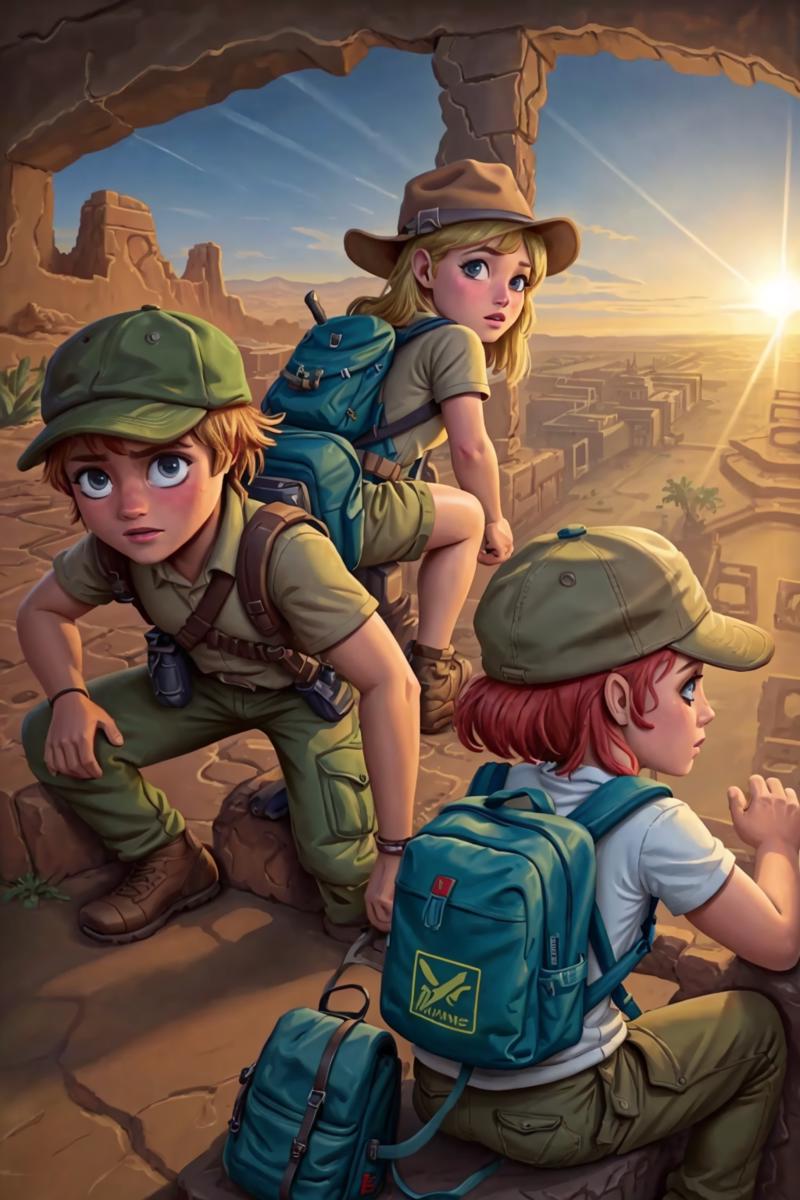 132791-2988707295-1-2girls 2boys adventuring in ancient desert ruins khaki-Children_Stories_V1-CustomA.png